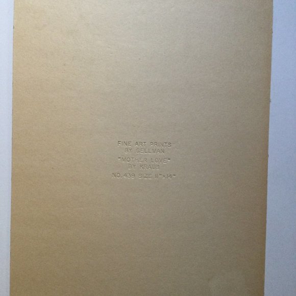 Vintage Gellman fine art prints "mother love" by Kraus 11" x 14" framed - Picture 6 of 8